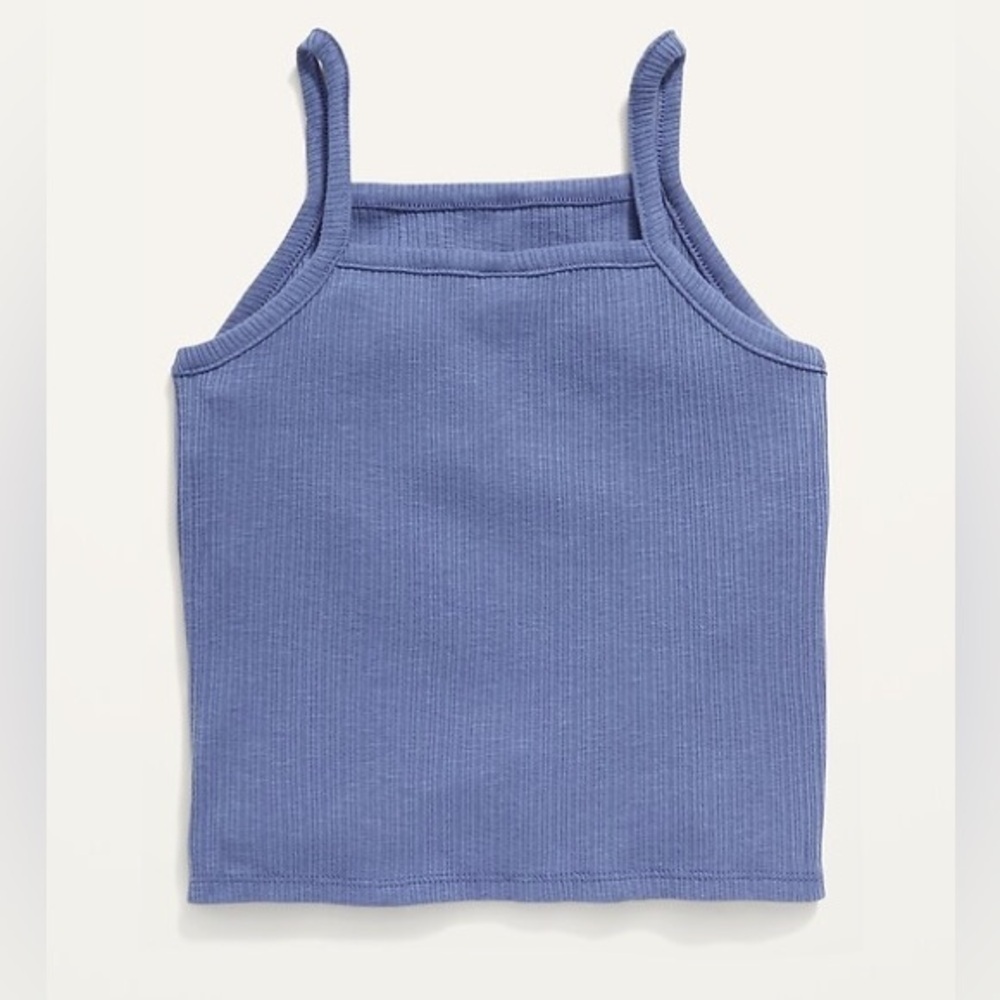 Old Navy Blue Ribbed Knit Cami Girl's Top Small (6-7)